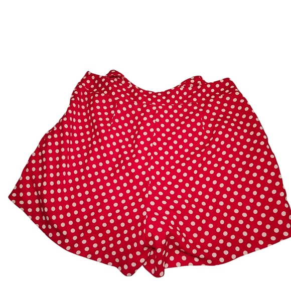 Disney Lauren Conrad collab Minnie Mouse shorts red polka dot bow women's large - Picture 3 of 11